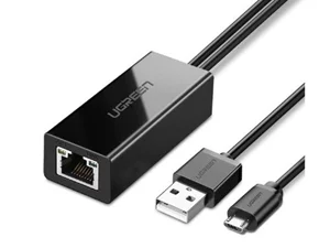 Image Адаптер UGREEN для Chromecast Micro USB to Ethernet, Black