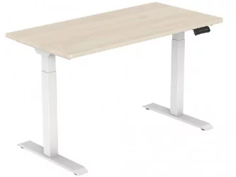 Masa cu suport electric Nowy Styl ET123 WH, blat  Pin Aland, 1400x700