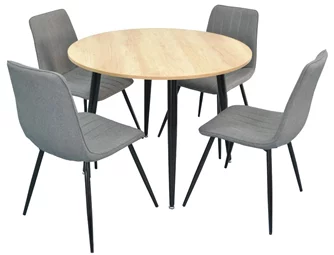 Set de bucătărie Evelin DT 402-1 + 4 scaune XR-154B Grey5, rogojca