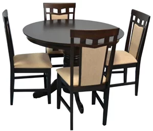 Image Комплект для кухни Evelin Capella Chocolate + 4 стулa Deepa R Chocolate, F-787 Beige