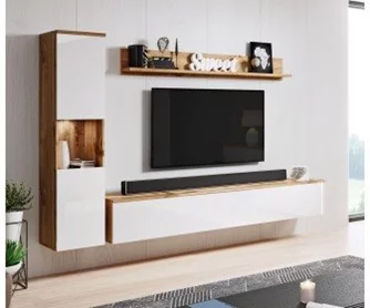 Living Bratex Paris (Wotan Oak/White Gloss)