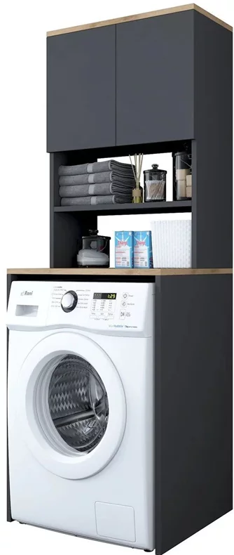 Dulap Mirage Meble KD101 (Anthracite/Walnut)