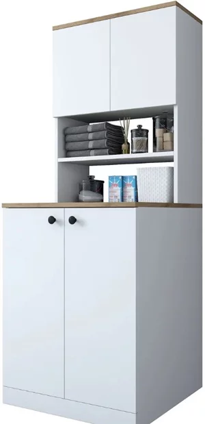 Image Шкаф Mirage Meble KD102 (White/Walnut)