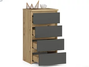Image Комод Akord CL4 40 4SZ (Artisan Oak/Graphite Gray)