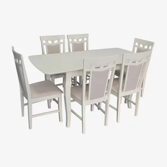 Комплект для кухни Evelin HV-29V Light Creme + 6 стульев Deepa R Light Creme/NV-1WP