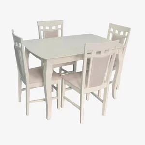 Image Комплект для кухни Evelin HV-29V Light Creme + 4 стула Deepa R Light Creme/NV-1WP