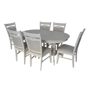 Image Комплект для кухни Evelin HV-33V Light Creme + 6 стульев HV-3167 Light Creme/NV-1WP