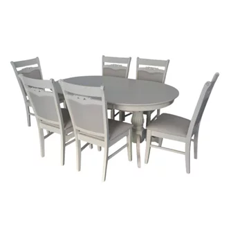 Комплект для кухни Evelin HV-33V Light Creme + 6 стульев HV-3167 Light Creme/NV-1WP