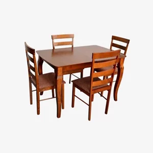 Image Set de bucatarie Evelin HV-29V Burnish oak + 4 Gloria Burnish oak/F-789 Brown