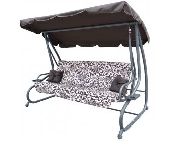 Скамья-качели с тентом 2в1 Ramiz Swing Seat Textylina (Pattern Brown)