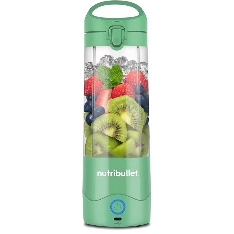 Image Blender portabil NUTRIBULLET NBP003LG, 0.47l, 1 treapta viteza, USB-C, Green