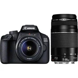 Image Зеркальная камера CANON EOS 4000D, 18 МП, Wi-Fi,  объектив 18–55 мм + объектив 75–300 мм