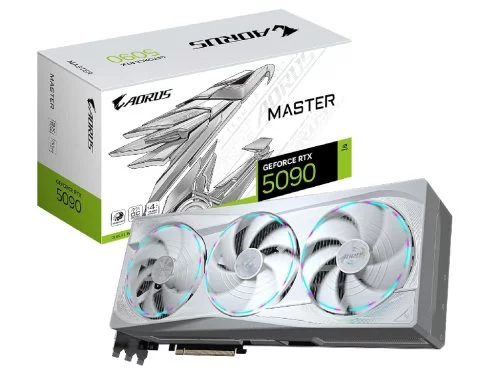 Image Placa video GIGABYTE GeForce RTX 5090 AORUS MASTER ICE (32GB, GDDR7, 512bit)