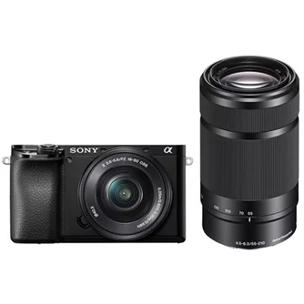 Aparat foto mirrorless SONY Alpha ILCE-6100AXB, 24.2MP, 4K, Wi-Fi, + Obiective