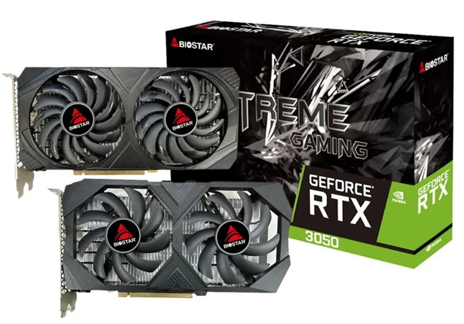 Image Placa video BIOSTAR GeForce RTX 3050 (6GB, GDDR6, 96bit)
