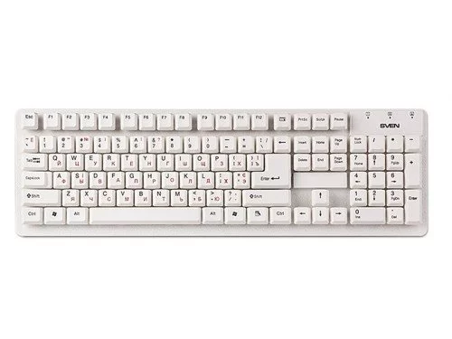 Image Tastatură SVEN Standard 301, EN/RU, White