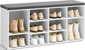 Image Банкетка-стеллаж для обуви Vasagle LHS10WT (Cloud White/Dove Grey)