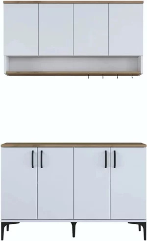 Image Bufet Mirage Meble JE204 (White/Walnut)