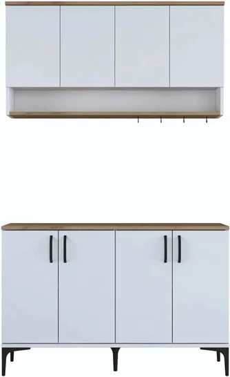 Буфет Mirage Meble JE204 (White/Walnut)