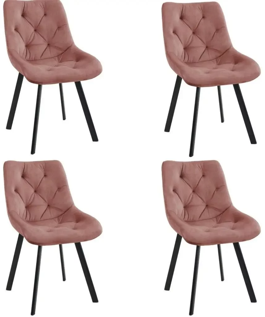 Image Set scaune Akord SJ.33 4pcs (Black/Pink)