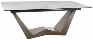 Image Стол раскладной Signal Bonucci Ceramic 200 Statuario Venato (White/Walnut)