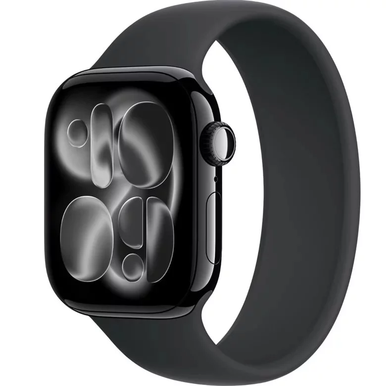 Image Apple watch Series 11 GPS + LTE 46mm MFC44 Jet Black Aluminium Case Black Sport Band - M/L