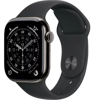 Image Apple Watch Series 11 GPS + LTE 42mm MF8R4 Slate Titanium Case Black Sport Band S/M