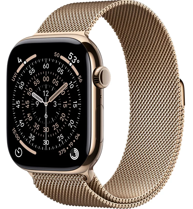 Image Apple watch Series 11 GPS + LTE 42mm MF8Y4 Gold Titanium Case Gold Milanese Loop