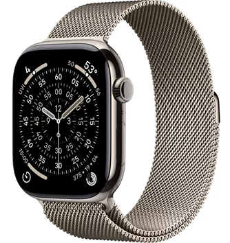 Apple watch Series 11 GPS + LTE 46mm MFD04 Natural Titanium Case Natural Milanese Loop - M/L