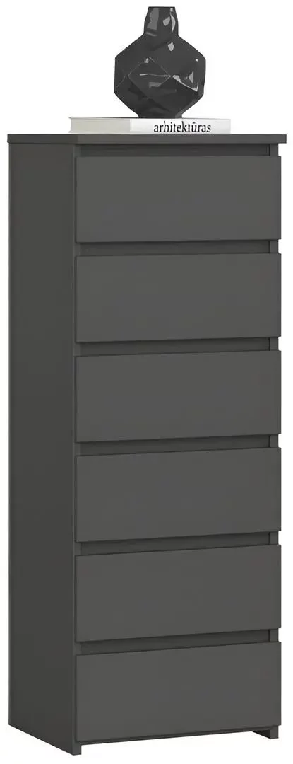 Image Комод Akord CL6 40 Graphite Gray