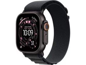 Apple Watch Ultra 3 GPS + LTE 49mm MF0V4 Black Titanium Case Black Alpine Loop - Medium