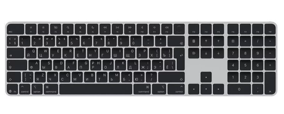 Image Tastatură Apple Magic Keyboard with Touch ID and Numeric Keypad Black MXK83