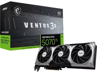 Placă video MSI GeForce RTX 5070 Ti VENTUS 3X 16G OC/ 16GB GDDR7 256Bit