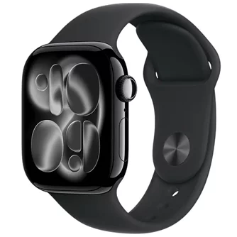 Apple Watch Series 11 GPS 42mm MEQT4 Jet Black Aluminium Case with Jet Black Sport Band S/M