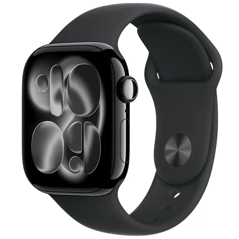 Image Apple Watch Series 11 GPS 42mm MEQT4 Jet Black Aluminium Case with Jet Black Sport Band S/M