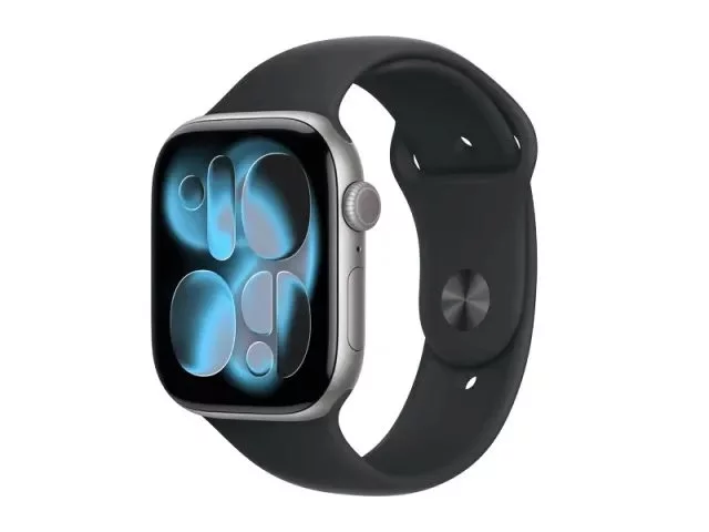 Image Apple Watch Series 11 GPS 46mm MEV44 Space Grey Aluminium Case, Black Sport Band - M/L