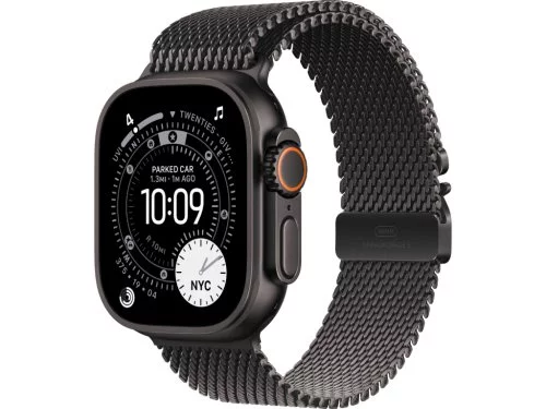 Image Apple Watch Ultra 3 GPS + LTE 49mm MF1Q4 Black Titanium Case Black Titanium Milanese Loop - Medium