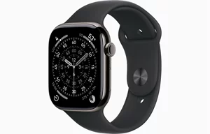 Image Apple Watch Series 11 GPS + LTE 46mm MFD24 Slate Natural Titanium Case Black Sport Band M/L