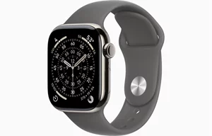 Image Apple Watch Series 11 GPS + LTE 42mm MF8M4 Natural Titanium Case with Stone Grey Sport Band S/M