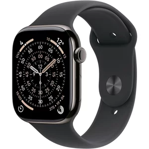 Image Apple Watch Series 11 GPS + LTE 46mm MFD14 Slate Titanium Case Black Sport Band S/M