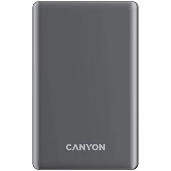 Внешний аккумулятор CANYON OnPower 510 slim Magnetic 10000 mAh, Dark Grey