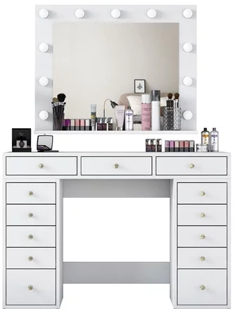 Masa de toaletă Mirage Meble BJ119, White