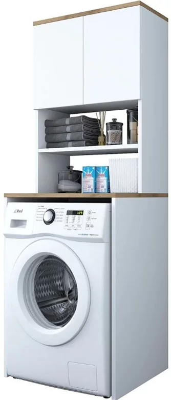 Шкаф Mirage Meble KD101, White/Walnut