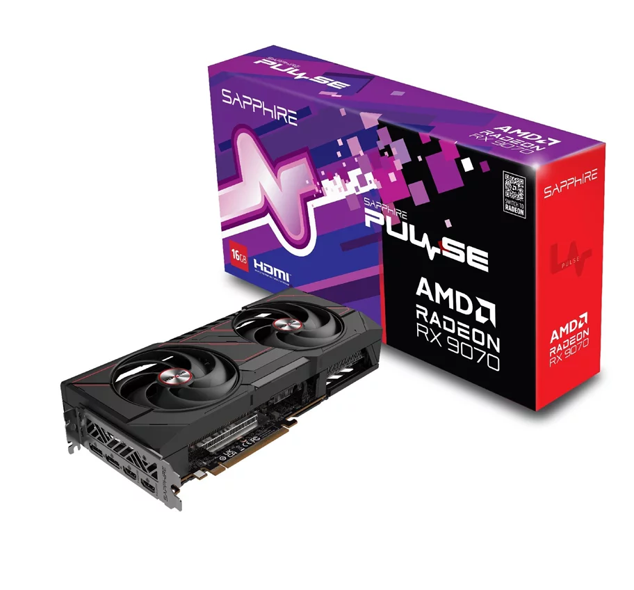 Image Placă video Sapphire PULSE Radeon RX 9070 (16GB, GDDR6, 256Bit)