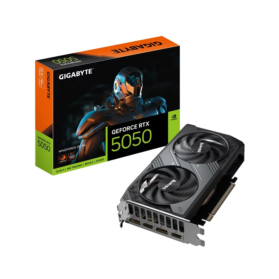 Image Placă video GIGABYTE GeForce RTX 5050 WINDFORCE OC 8G (8GB, GDDR6, 128bit)
