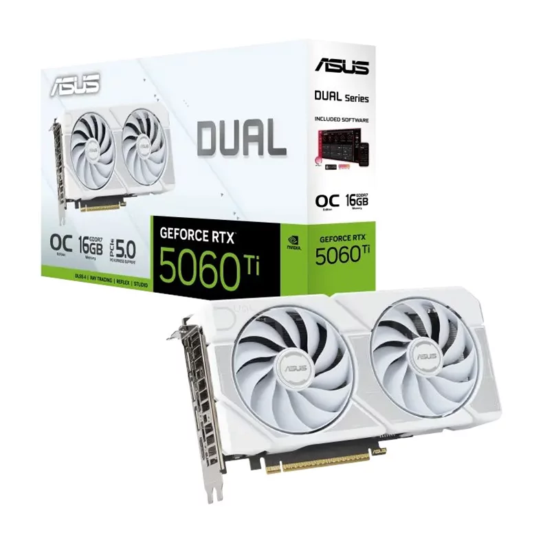 Image Placă Video ASUS DUAL-RTX5060TI-O16G-WHITE