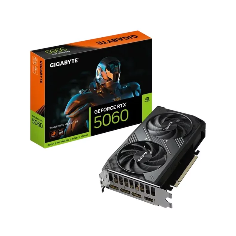 Image Placă Video Gigabyte RTX5060 8GB GDDR7 WindForce (GV-N5060WF2MAX OC-8GD)