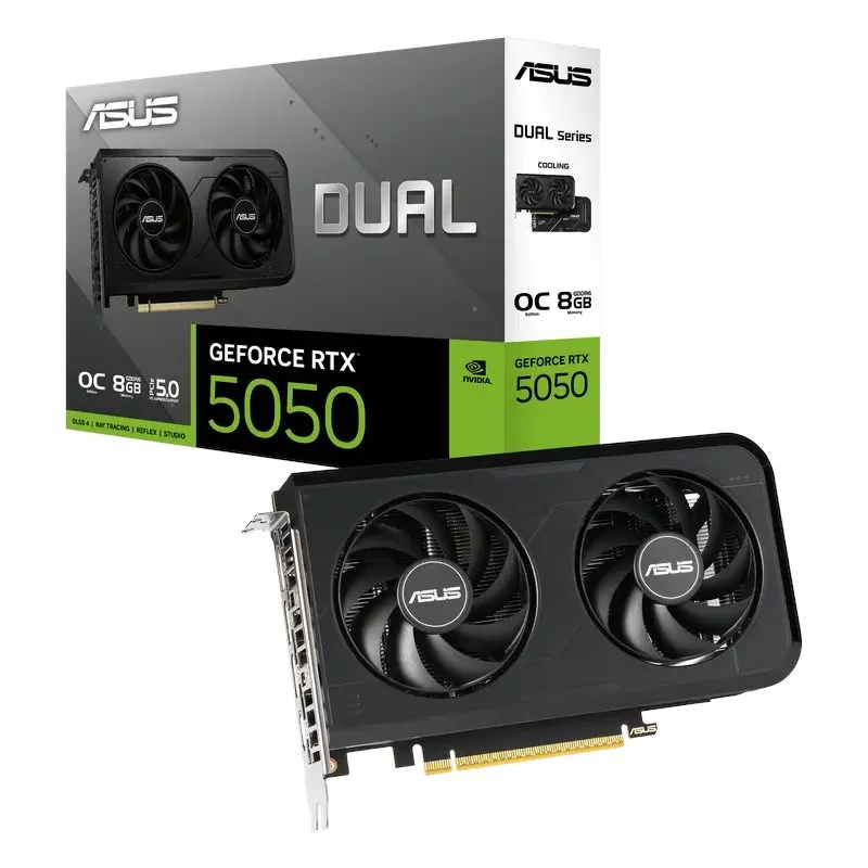 Image Placă Video ASUS RTX5050 8GB GDDR6 Dual OC (DUAL-RTX5050-O8G)