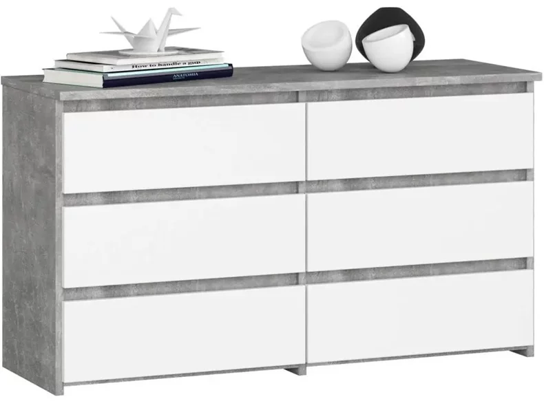Image Комод Akord CL 100 6S, Concrete/White