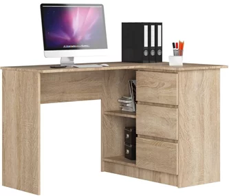 Письменный стол Akord B16 124cm Right, Sonoma Oak